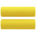 vidaXL Ensemble de canapés 2 Pièces avec coussins jaune clair tissu