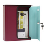 Rottner splashy boîte aux lettres rouge baie turquoise