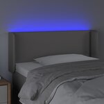 vidaXL Tête de lit à LED Gris 103x16x78/88 cm Similicuir