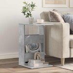 vidaXL Table d'appoint Gris béton 40 x 35 x 60 5 cm Bois d'ingénierie