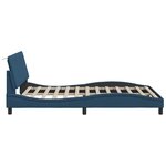 vidaXL Cadre de lit sans matelas bleu 140x200 cm tissu