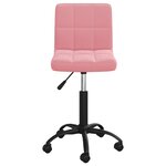 vidaXL Chaise pivotante de bureau Rose Velours