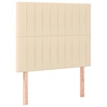 vidaXL Cadre de lit avec tête de lit Crème 90x190 cm Tissu