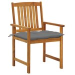 vidaXL Chaises de jardin avec coussins lot de 6 Bois d'acacia massif