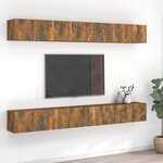 vidaXL Meubles TV 8 Pièces Chêne fumé 60x30x30 cm Bois d'ingénierie