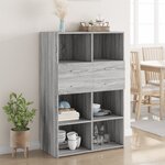 vidaXL Buffet haut sonoma gris 80x42 5x124 cm bois d'ingénierie