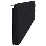 vidaXL Coussin de tête de lit noir 200 cm tissu