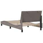vidaXL Cadre de lit sans matelas Hanko taupe 100x200 cm tissu