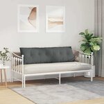 vidaXL Coussin de Dos Gris foncé 160 x 19 x 50 cm tissu