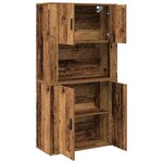 vidaXL Haut meuble Bois ancien 80 x 33 x 150 cm Bois d'ingénierie