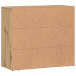 vidaXL Buffet chêne artisanal 80x33x70 cm bois d'ingénierie