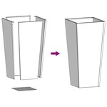 vidaXL Jardinière 35x35x75 cm acier galvanisé