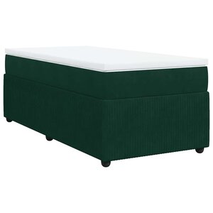 vidaXL Sommier à lattes de lit avec matelas Vert foncé 90x190 cm