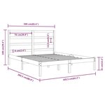 vidaXL Cadre de lit sans matelas blanc 160x200 cm bois de pin massif