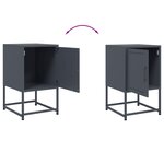 vidaXL Table de chevet anthracite 36x39x60 5 cm acier