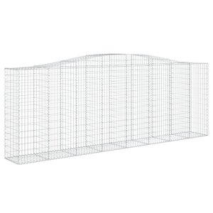 vidaXL Panier de gabions arqué 400x50x140/160 cm Fer galvanisé