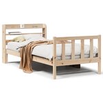 vidaXL Cadre de lit sans matelas 90x190 cm bois de pin massif