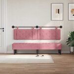 vidaXL Tête de lit suspendue Rose Velours