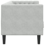 vidaXL Canapé Chesterfield Gris clair 194 x 74.5 x 70.5 cm Velours