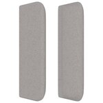 vidaXL Tête de lit avec oreilles Gris clair 203x16x78/88 cm Tissu