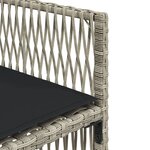 vidaXL Ensemble à manger de jardin et coussins 5 Pièces gris clair rotin