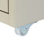 Caisson de bureau armoire meuble de rangement à roulettes avec 5 tiroirs 69 x 28 x 41 cm camel 03_0009100