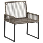 vidaXL Ensemble de meubles d'extérieur 7 Pièces Gris et Gris foncé