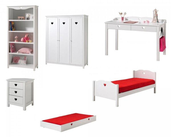 Ensemble meubles Amori lit gigogne avec grande armoire