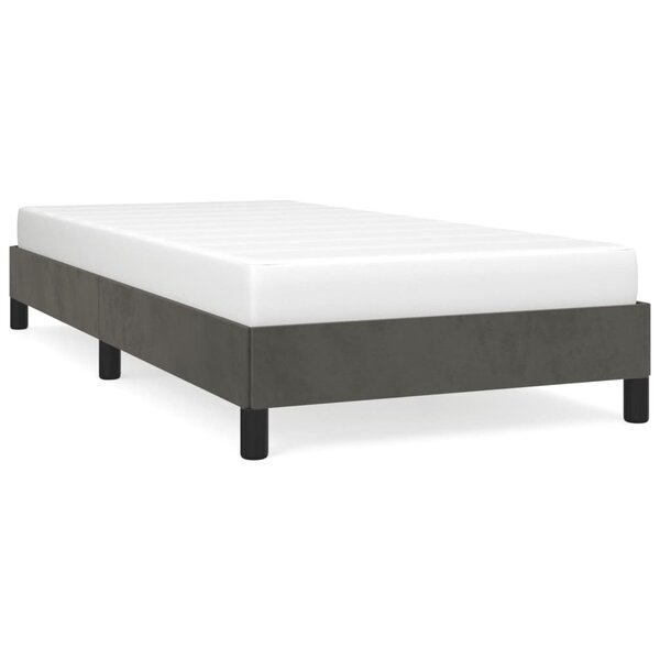 vidaXL Cadre de lit sans matelas gris foncé 100x200 cm velours