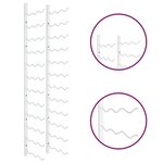 vidaXL Casier à vin mural pour 36 bouteilles Blanc Fer