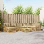 vidaXL Ensemble de canapés d'extérieur 8 pc Blanc et Beige