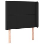 vidaXL Sommier à lattes de lit matelas LED Noir 100x200cm Similicuir