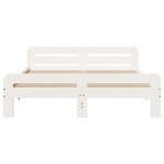 vidaXL Cadre de lit sans matelas blanc 140x190 cm bois de pin massif