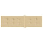 vidaXL Coussin de chaise longue beige mélangé (75+105) x 50 x 4 cm tissu