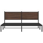 vidaXL Cadre de lit en métal sans matelas chêne marron 183x213 cm