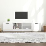 vidaXL Meubles TV 2 Pièces Blanc 80x35x36 5 cm Bois d'ingénierie