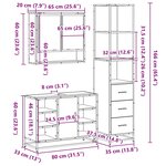 vidaXL Ensemble de meubles de salle de bain 3 Pièces chêne sonoma