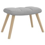 vidaXL Chaise de relaxation avec repose-pieds gris nuage tissu