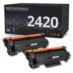 TN2420 - Pack 2 toners compatibles Brother HL-L2350DW MFC-L2710DW