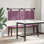 vidaXL Tête de lit suspendue Pourpre Velours