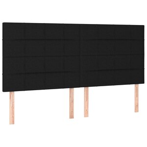 vidaXL Têtes de lit 4 Pièces Noir 90x5x78/88 cm Tissu