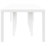 vidaXL Table de jardin pour repas Blanc 350 x 100 x 73 cm polyrotin