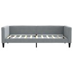 vidaXL Lit de jour avec lit gigogne gris clair 90x190 cm tissu