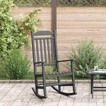 vidaXL Chaise à bascule Noir 65 x 84 x 114 cm Polyéthylène