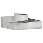 vidaXL Cache-pot de jardin Argent 100 x 100 x 50 cm Acier galvanisé