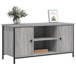 vidaXL Meuble TV Sonoma gris 100x40x50 cm Bois d'ingénierie
