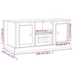 vidaXL Meuble TV blanc 100x35 5x45 cm bois d'ingénierie