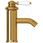 vidaXL Robinet de lavabo de salle de bain Doré 130x180 mm