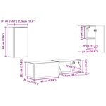 vidaXL Ensemble meuble TV 4 Pièces Chêne Sonoma Bois d'ingénierie