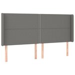 vidaXL Sommier à lattes de lit matelas LED Gris foncé 160x200 cm Tissu